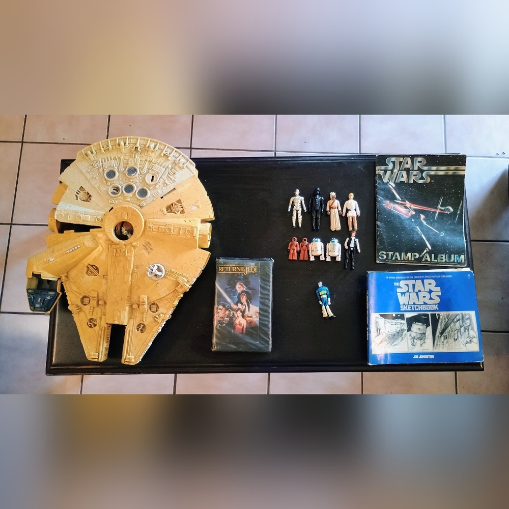 Vintage Star Wars Millennium Falcon and Action Figure Collectibles